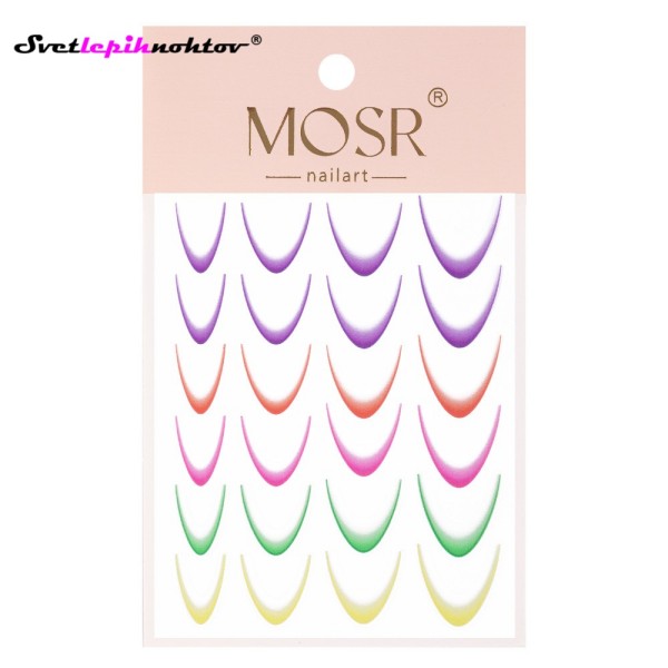 French Ombre nalepke - Multicolor