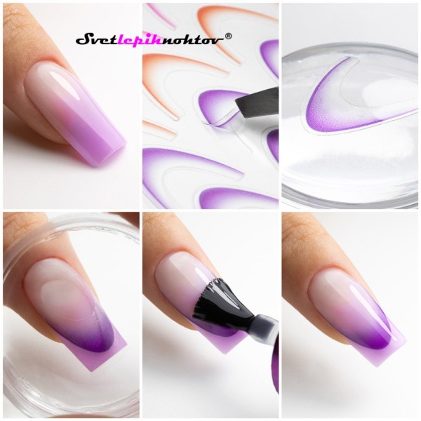 French Ombre nalepke - Multicolor