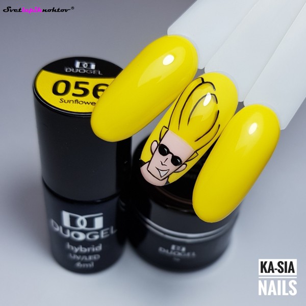 DUOGEL LED/UV-trajni lak, 6 ml, barva 056, Sunflower, barvni lak za trajno lakiranje nohtov