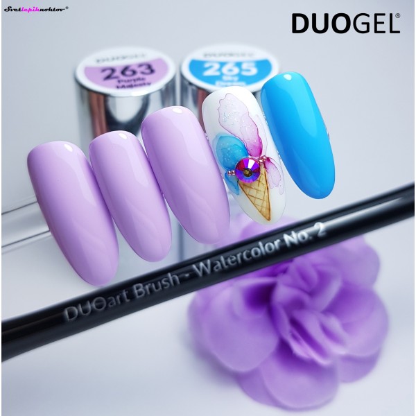 DUOGEL LED/UV-trajni lak, 6 ml, barva 263, Purple Majesty, barvni lak za trajno lakiranje nohtov