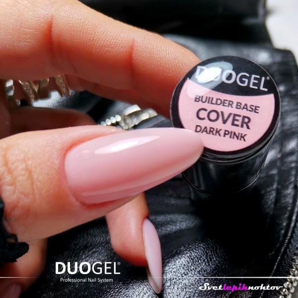 DUOGEL LED/UV-Builder Base Cover Dark Pink, 6 ml, osnovni lak za trajno lakiranje nohtov