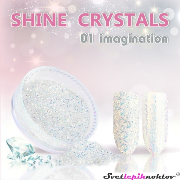 Shine Crystals, 01 imagination, prah za bleščičast videz