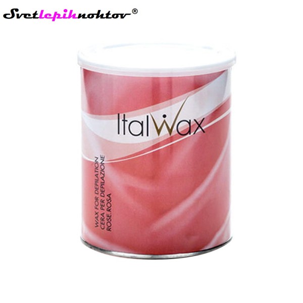 Depilacijski vosek v pločevinki Italwax Rose, 800 ml